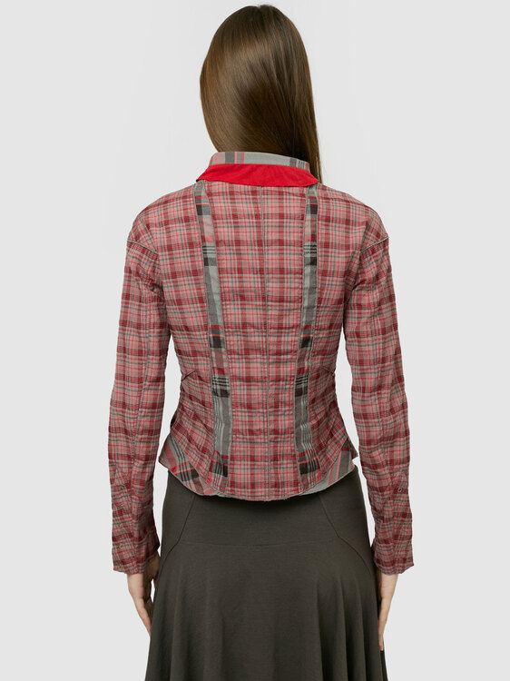 Patchwork Button Up Shirt 