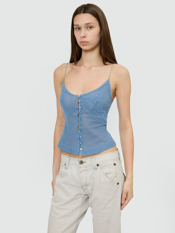 Plein Sud Mesh Camisole Top 