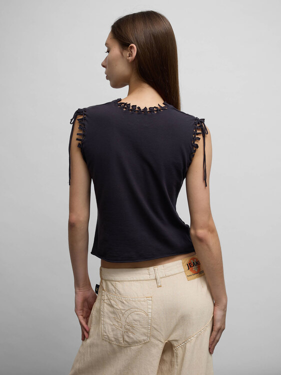 Michiko Koshino Macrame Top 