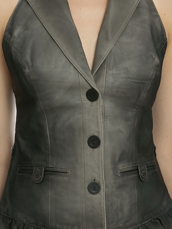 Leather Halter Vest 