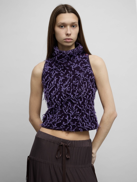 Miss Sixty Purple Fuzzy Top 