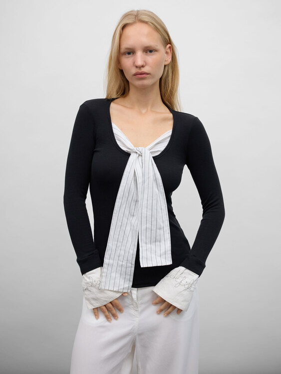 Cop Copine Tie Neck Top 