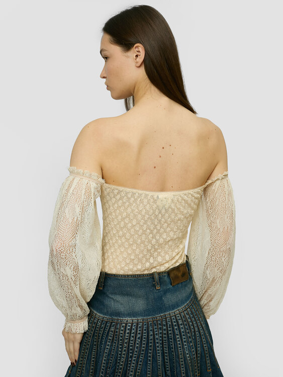 Off-Shoulder Lace Blouse 