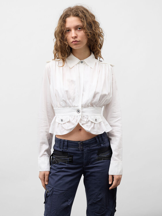 Plein Sud Pleated Blazer Shirt 