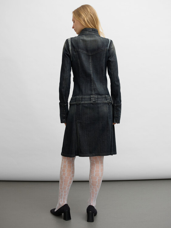 Dark Blue Denim Coat 