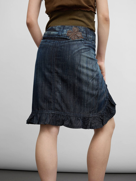 Miss Sixty Denim Midi Skirt 
