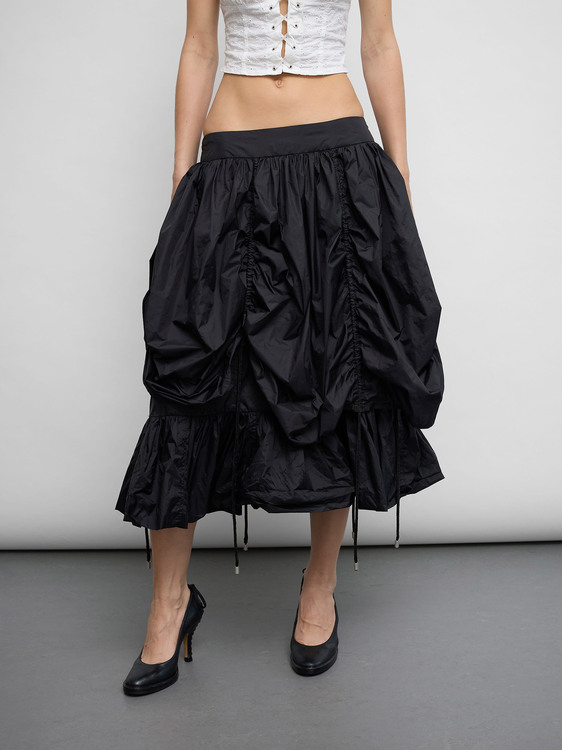 Stefanel Gathered Nylon Skirt 