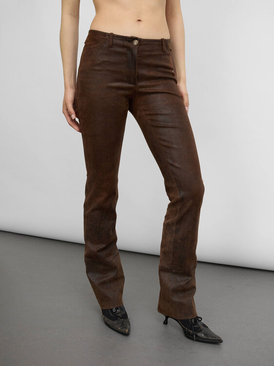 Plein Sud Leather Trousers 