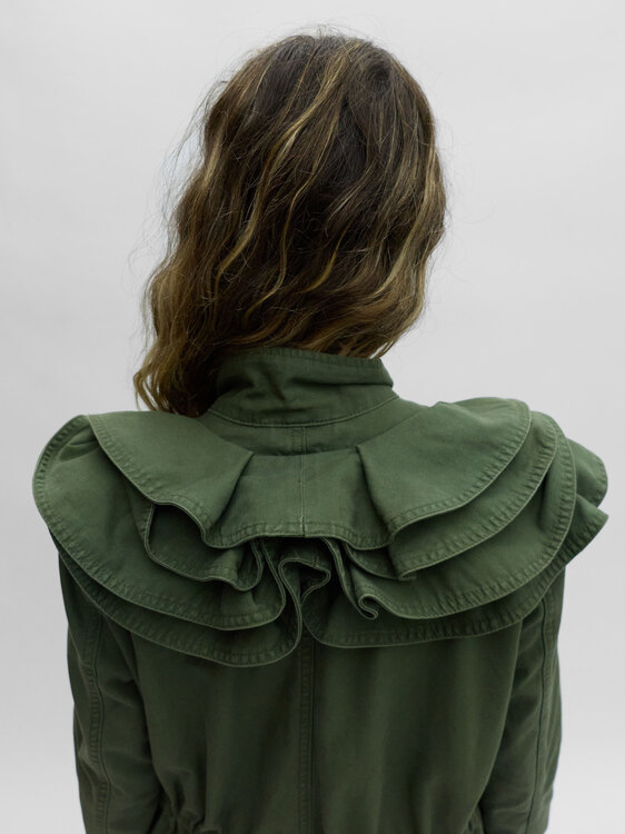 Valentino For GAP Ruffled Parka Jacket 