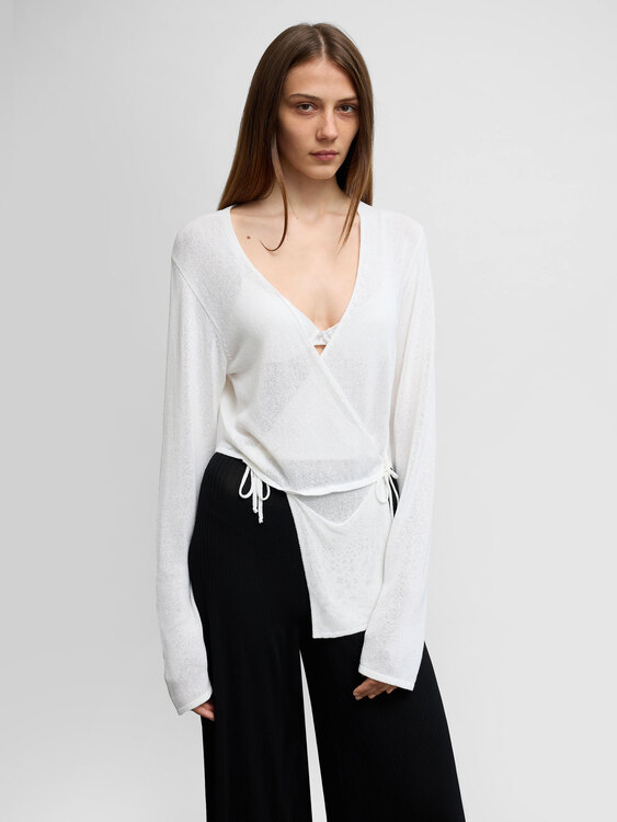 Sarah Pacini White Cardigan 