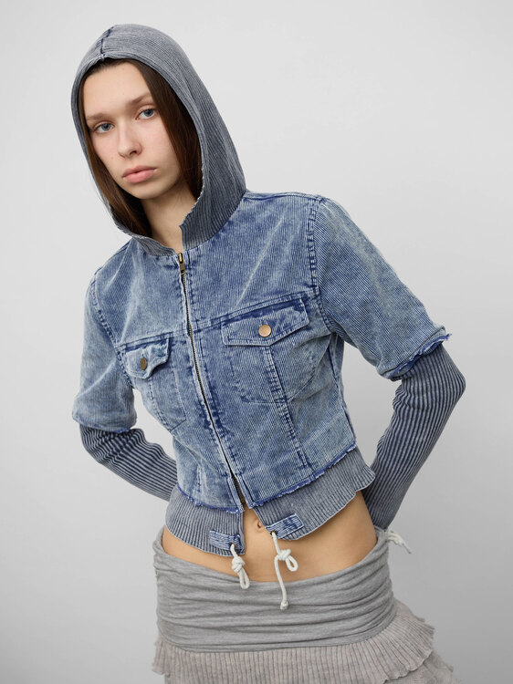 Acid Wash Corduroy Jacket 