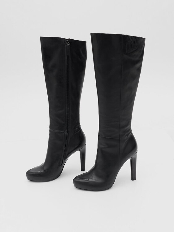 Chalayan Black Leather Boots 