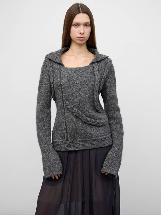 Diesel Grey Knit Cardigan 