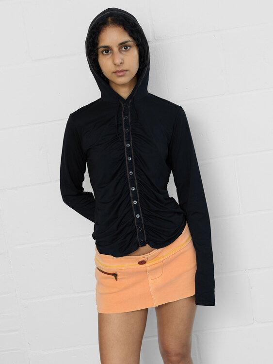 Girbaud Gathered Hoodie 