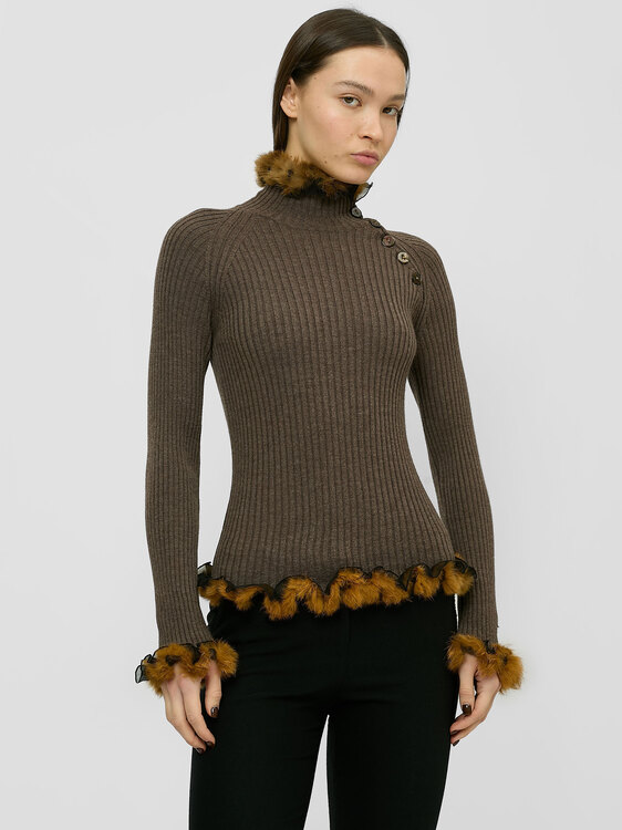 Gaultier Fur Trim Jumper 