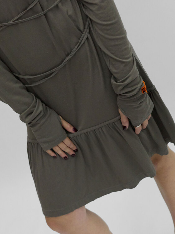 Cop Copine Greige Midi Dress 