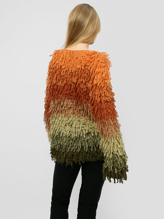 Multicolour Knitted Fuzzy Jumper 