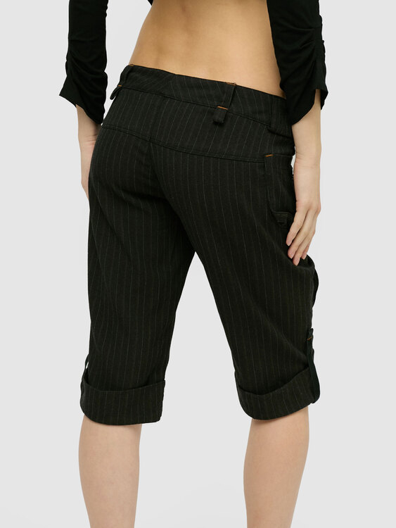 Grey Pinstripe Shorts 