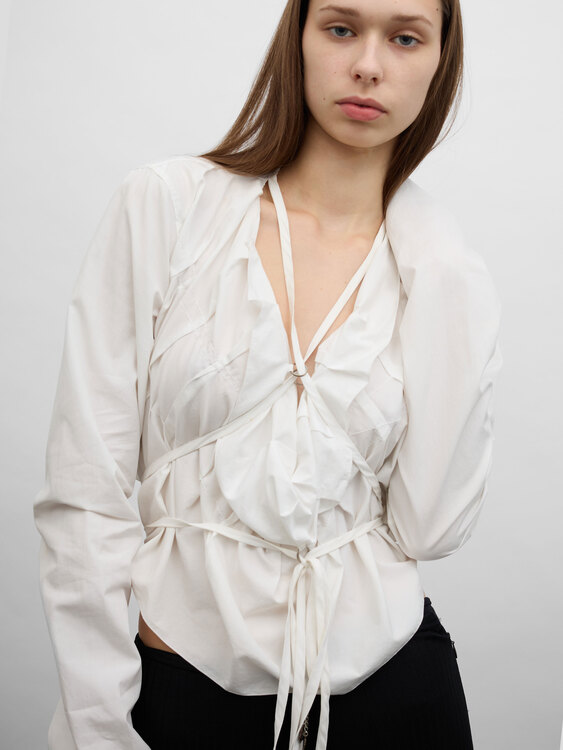 Gaultier White Origami Blouse 