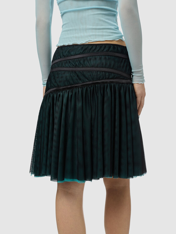 Ruffled Mesh Skirt 