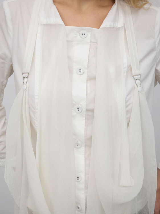 Michiko Koshino Chiffon Panels Shirt 