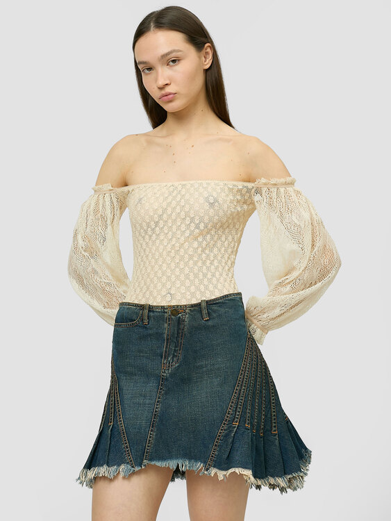 Off-Shoulder Lace Blouse 