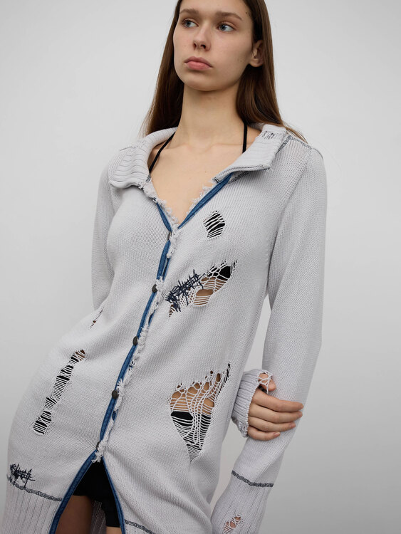 Diesel Distressed Effect Cardigan 