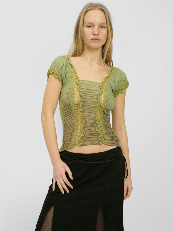 Roberto Cavalli Gathered Top 