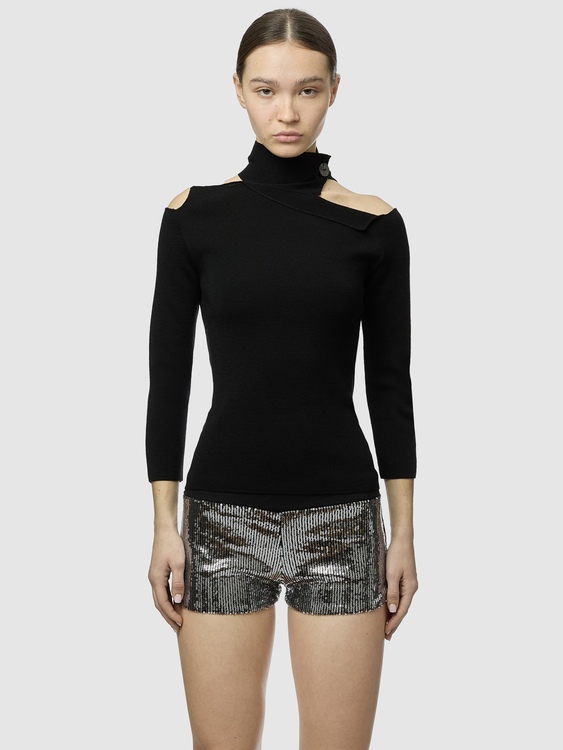 Knitted Cold Shoulder Jumper 