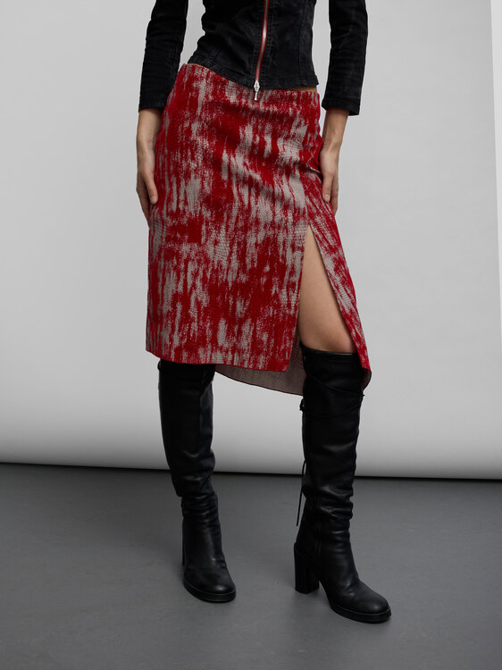 Extē Asymmetrical Midi Skirt 