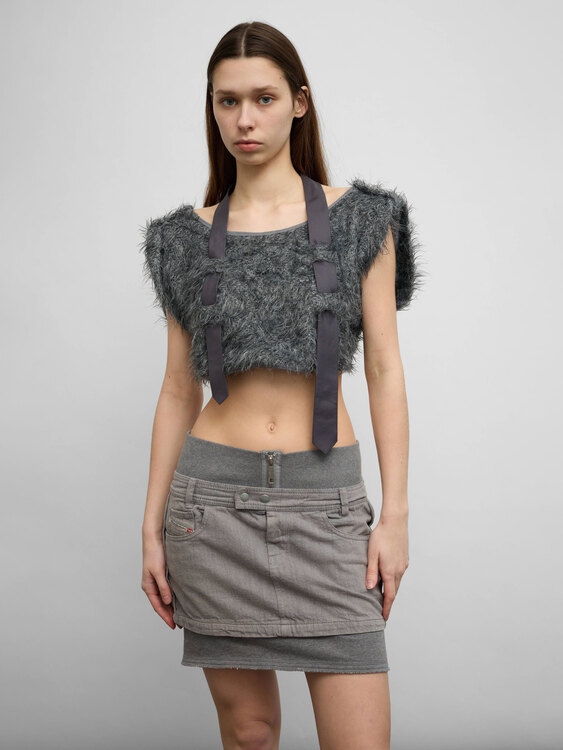 Cop Copine Fuzzy Crop Top 