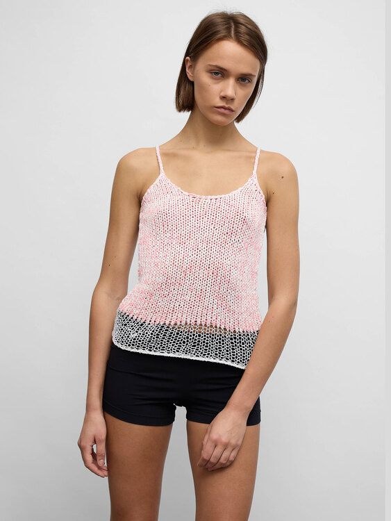 White & Pink Knitted Top 