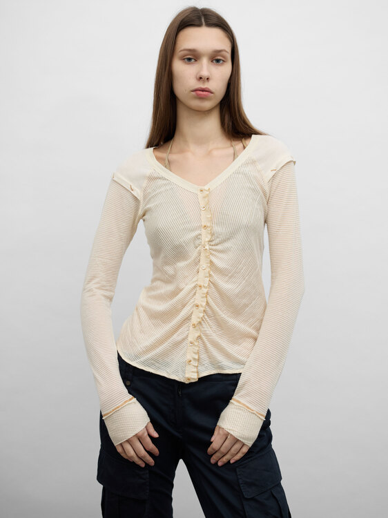 Girbaud Gathered Cardigan 