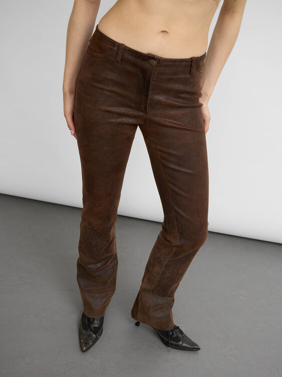 Plein Sud Leather Trousers 