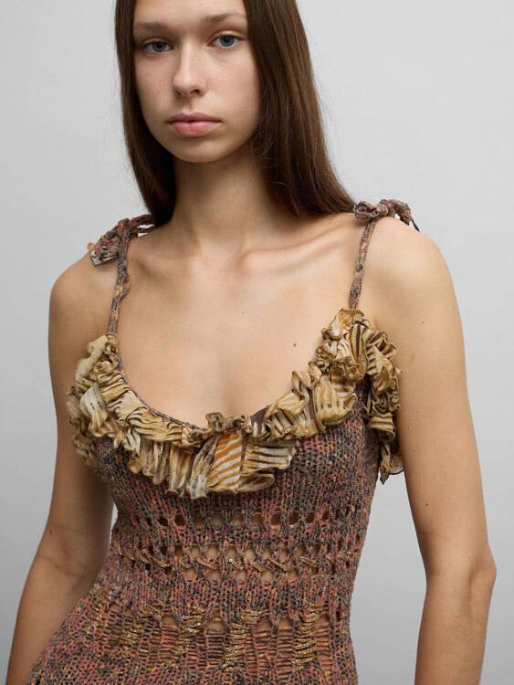 Multicolour Knit Camisole Top 