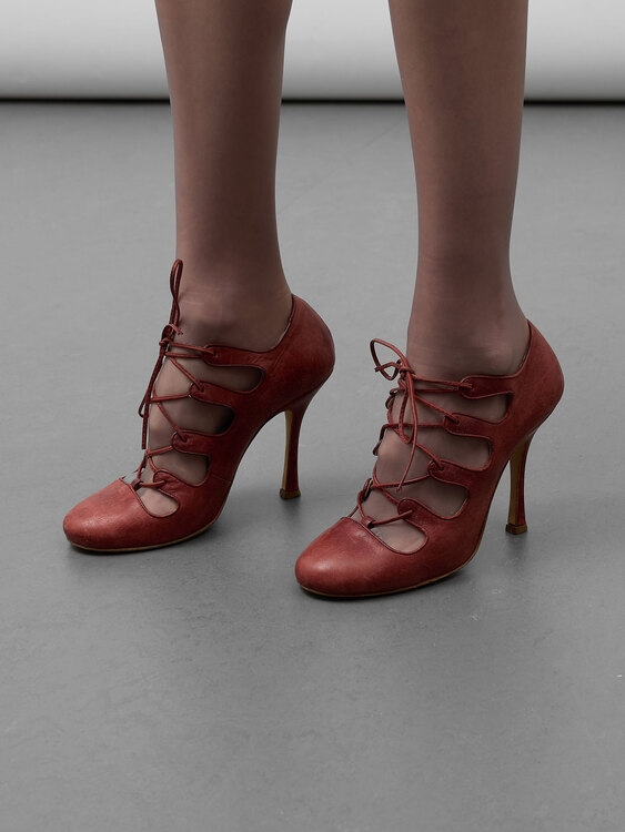 Galliano Round Toe Heels 