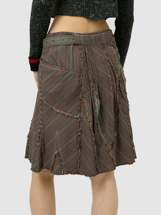 Patchwork Midi Skirt 