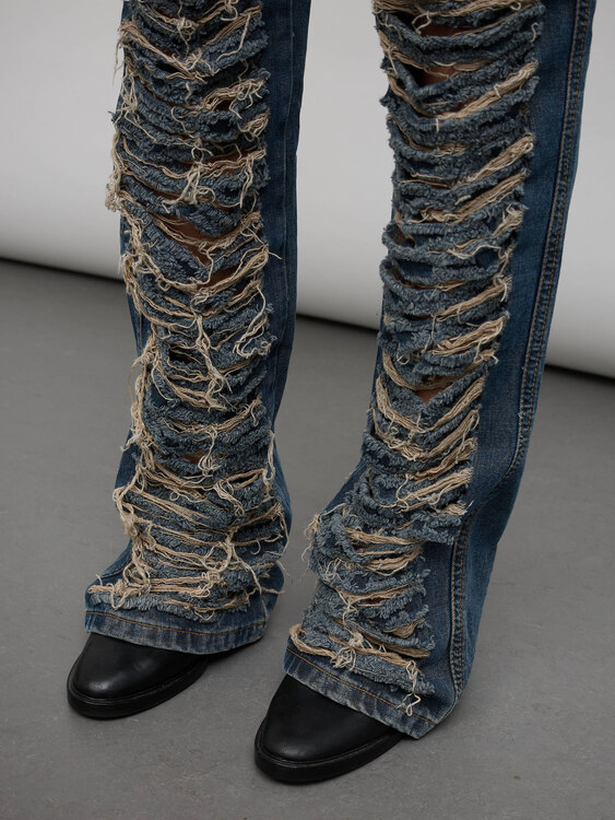 Plein Sud Ripped Effect Jeans 