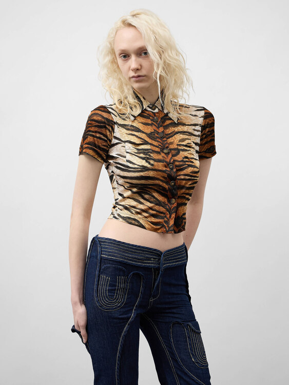 Plein Sud Tiger Print Shirt 