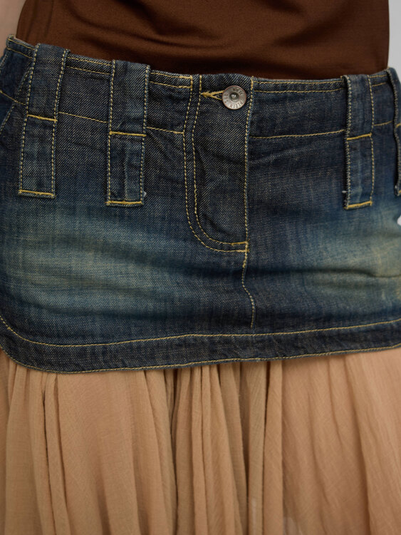 Plein Sud Bondage Midi Skirt 