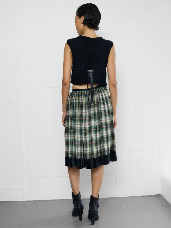 Zucca Pleated Midi Skirt 