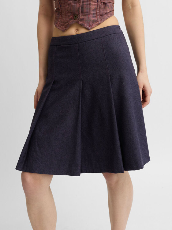 Miu Miu Wool Midi Skirt 