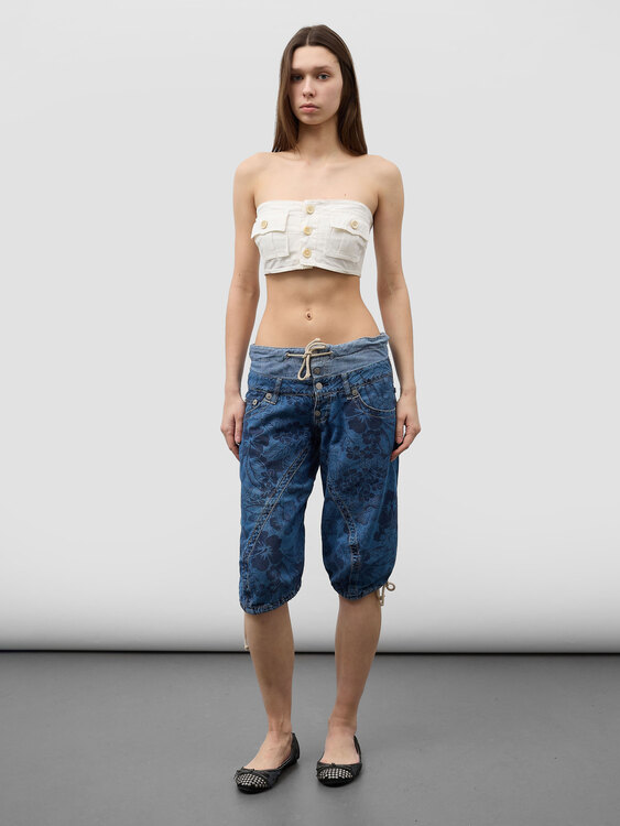 Michiko Koshino Denim Capris 