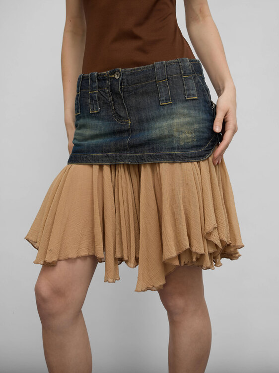 Plein Sud Bondage Midi Skirt 