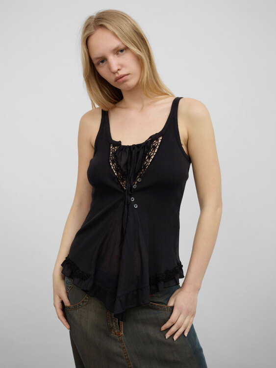 Rib Cotton Camisole Top 