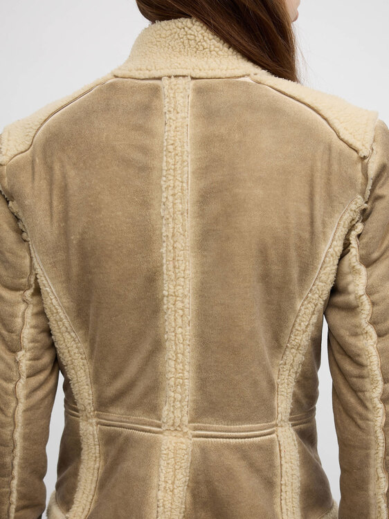Beige Shearling Jacket 