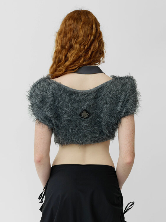 Cop Copine Fuzzy Crop Top 