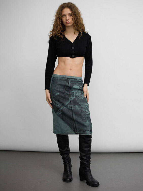 E-Play Denim Midi Skirt 