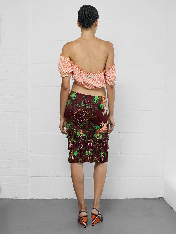 Gaultier Butterfly Print Skirt 