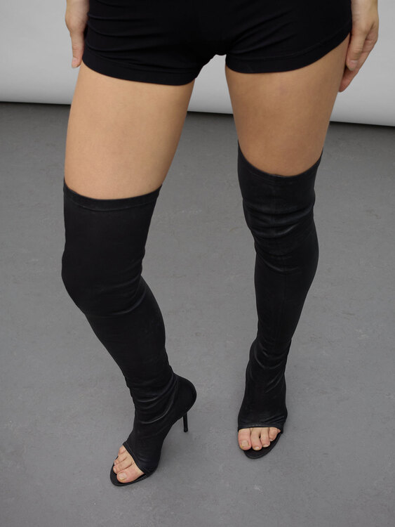 Plein Sud Stretchy Leather Boots 